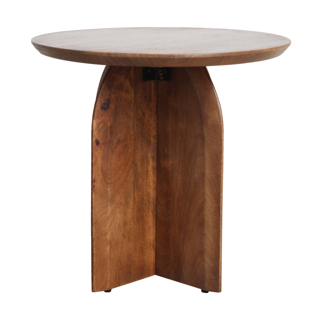 Bullnose bijzettafel mangohout - Ø50 cm