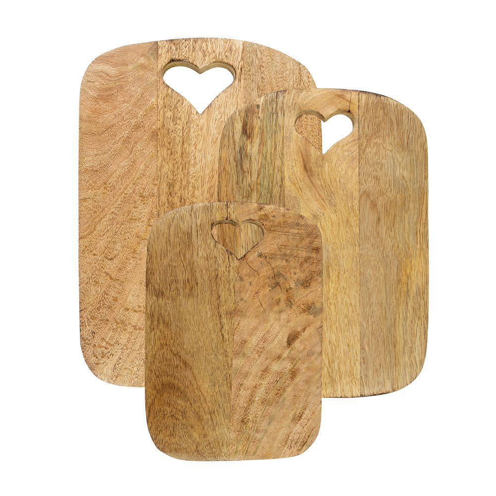 Snijplank hart mango hout 30cm