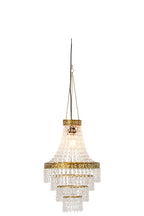 J-Line Kandelaarlampenkap - acryl - transparant/goud - small