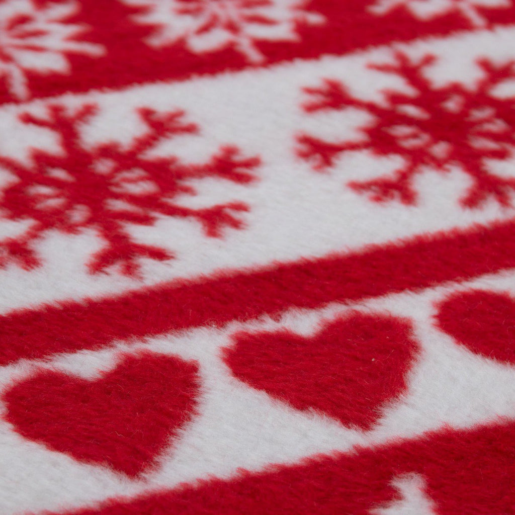 Plaid nordic hert rood xl 150x200cm