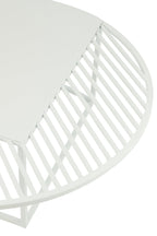 J-Line bijzettafel Outdoor Rond - metaal - wit