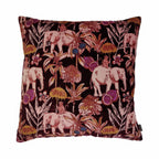Elephant Print kussen bordeaux 60x60cm