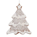 Kersthanger Kerstboom 9x1x10 cm Wit Bruin Kunststof