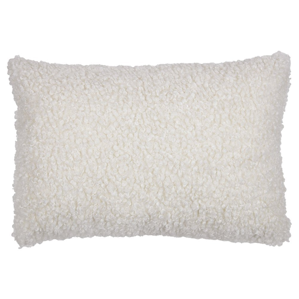 Groot kussen teddy krul wit 40x60cm