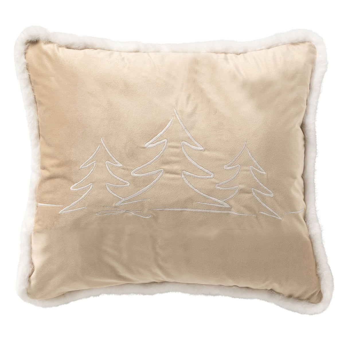 Textino Arbre - Kussen 45x45 cm - Kerstmis - Gebleekt zand - Beige
