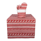 Tafelloper 50x140 cm Rood Katoen Hert