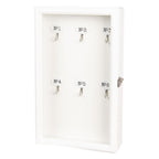 Sleutelkastje 24x7x38 cm Wit Hout Sleutelhouder