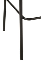 J-Line barstoel Lone - multiplex/metaal - zwart/grijs