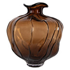 Vaas Ø 26x31 cm Bruin Glas