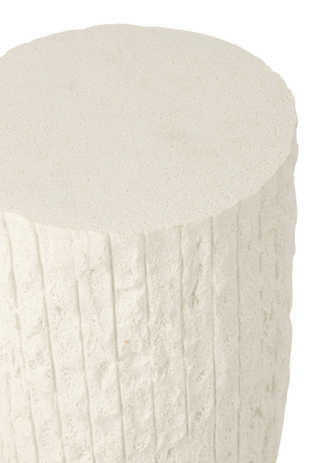 J-Line decoratie Sokkel Rocky Reliëf - polyresin - wit - L
