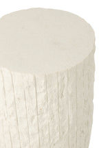 J-Line decoratie Sokkel Rocky Reliëf - polyresin - wit - L