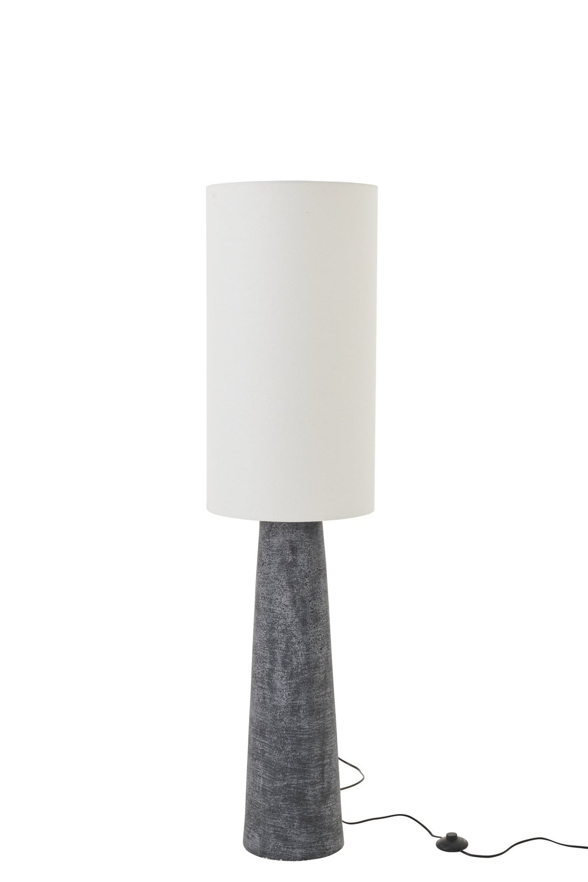 J-Line vloerlamp Ava - glas - zwart/wit - M