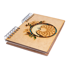 Duurzaam Houten Notitieboek – Komoni – Maan – Gerecycled papier