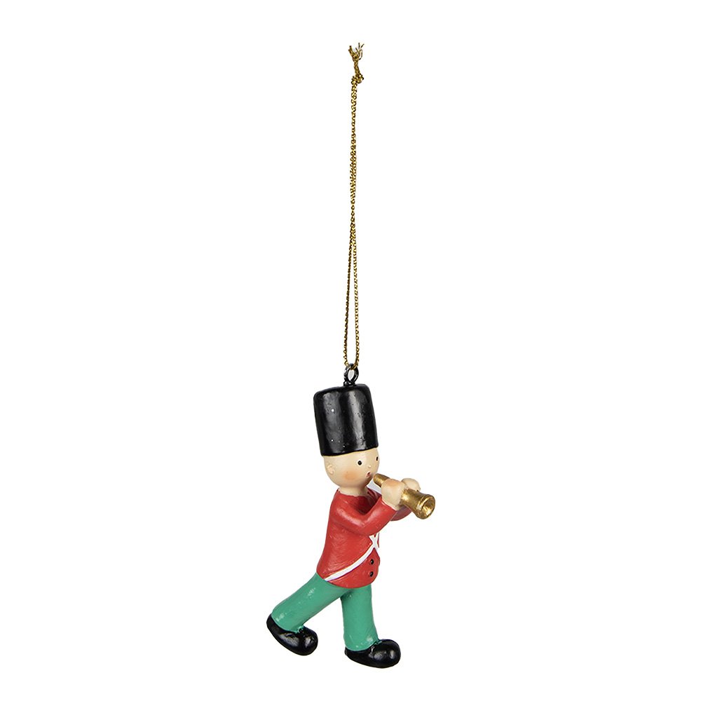 Kersthanger Soldaat 8 cm Rood Polyresin Kerstboomversiering