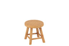 J-Line Kruk Rond Riet/Sparhout Naturel