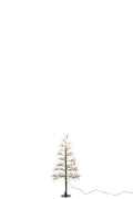 J-Line decoratie Boom - warm witte - ijzer - zwart - S - LED
