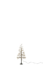 J-Line decoratie Boom - warm witte - ijzer - zwart - S - LED