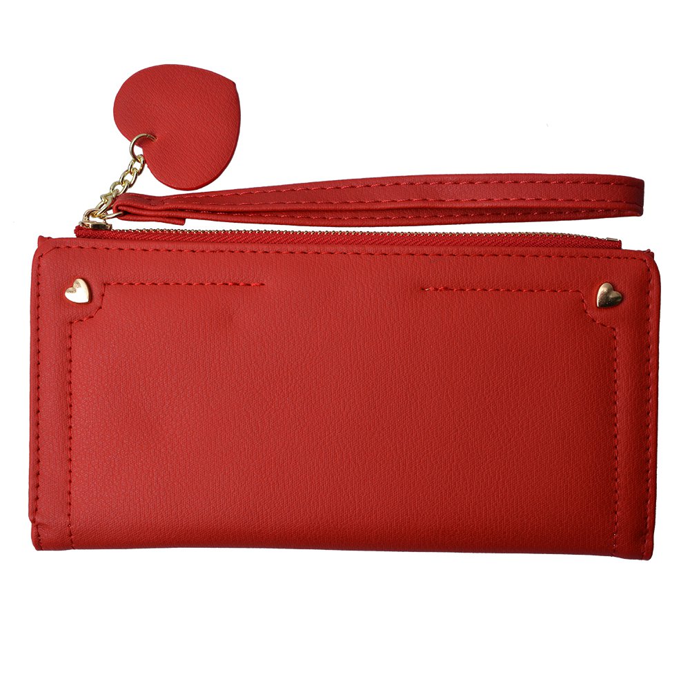 Portemonnee 19x11 cm Rood Polyurethaan
