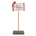 Kerstdecoratie Brievenbus 19x33x92 cm Wit Rood Metaal