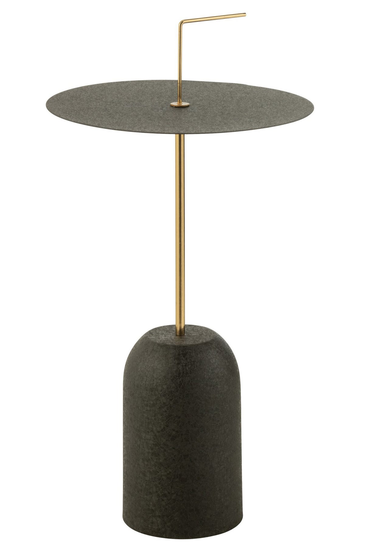J-Line Bijzettafel Schijf Metaal Zwart/Goud