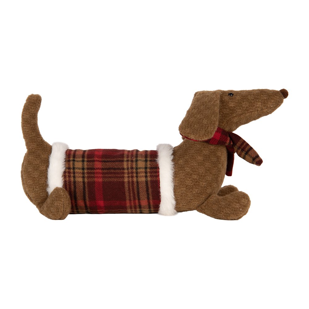 Knuffel Hond Teckel 42x20x21 cm Bruin Synthetisch