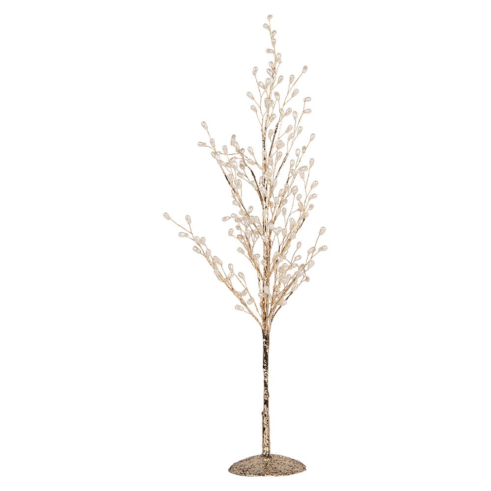 Decoratie Boom 9x9x50 cm Wit Metaal