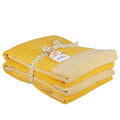 Badhanddoek 70x140cm zonnig geel Pixie - Set van 2