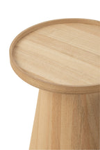 J-Line bijzettafels Rond + Rand - hout - naturel - set van 2