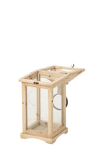 J-Line Lantaarn Chamonix - dennenhout - naturel - small