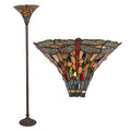 Tiffany Vloerlamp Bruin Glas