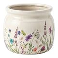 Bloempot Beige Keramiek Bloemen