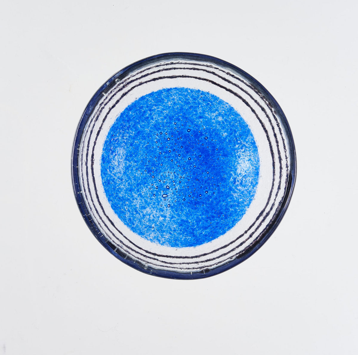 Safari Bowl -lade 12x5 Zwarte en blauwe cirkels