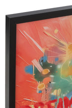 J-Line schilderij Monkey Cigar Vierkant - canvas - mix - LED lichtjes