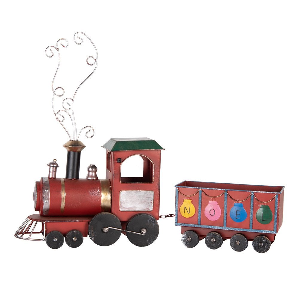 Kerstdecoratie Beeld 63x15x38 cm Rood Metaal