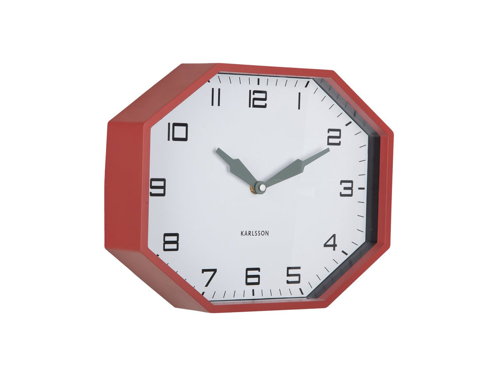 Wandklok moderne fabriek achthoek