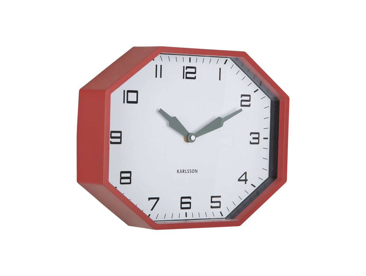Wandklok moderne fabriek achthoek