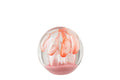 J-Line presse-papier Bal - glas - oranje/roze - S