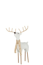 J-Line figuur Rendier Sjaal - polyester - wit/goud - S