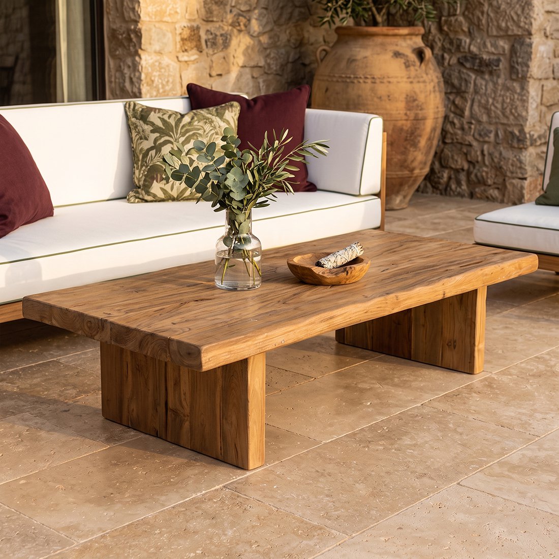 Teakhouten salontafel