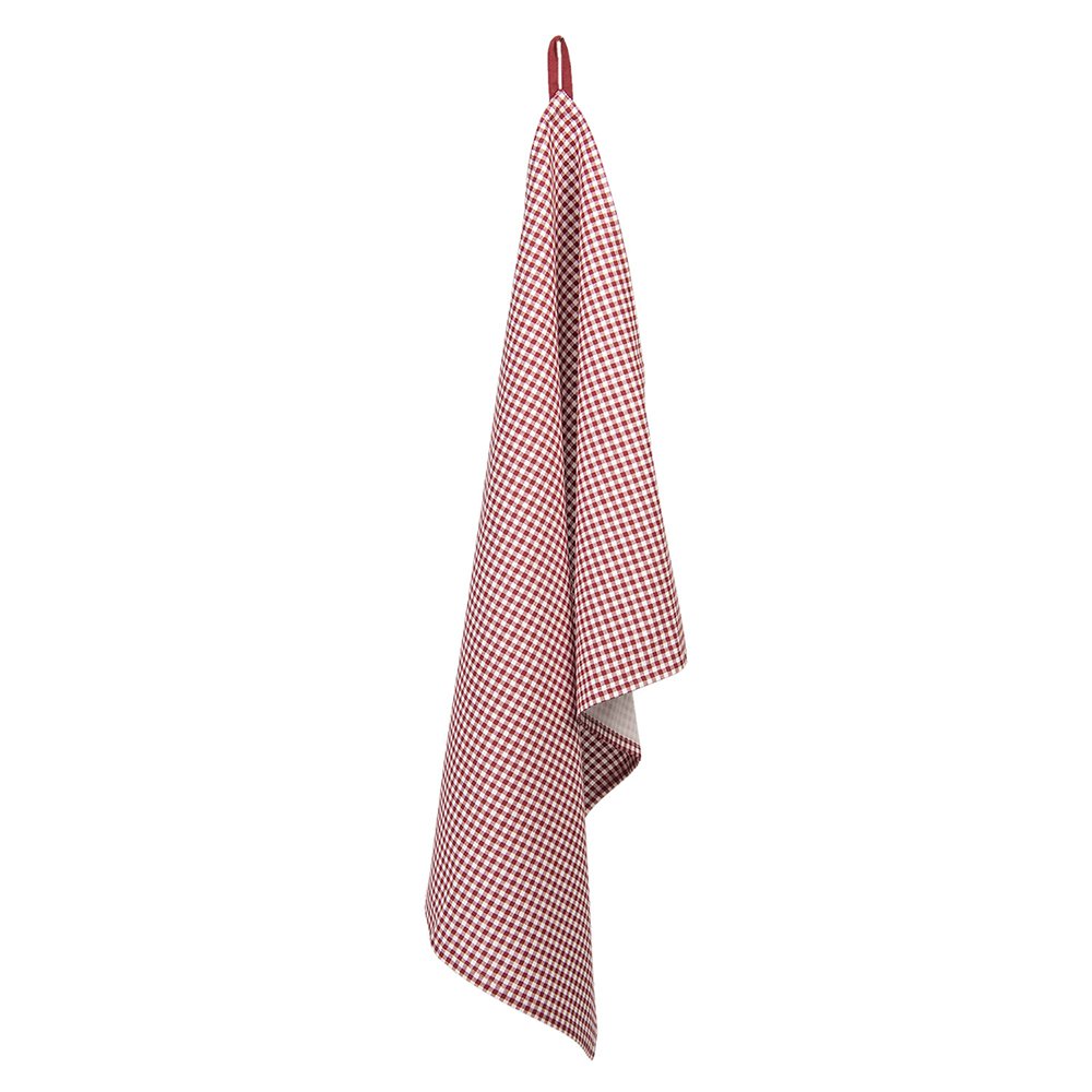 Theedoek 50x70 cm Rood Wit Katoen Ruit Vaatdoek