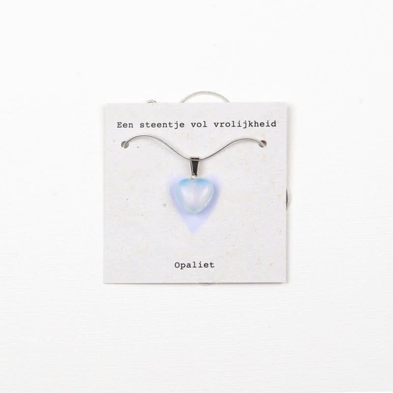Steentje vol vrolijkheid ketting- Opaliet