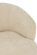 J-Line Loungestoel Mars Populierenhout/Schuim Beige