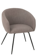 J-Line Stoel Wales Staal/Schuim Taupe