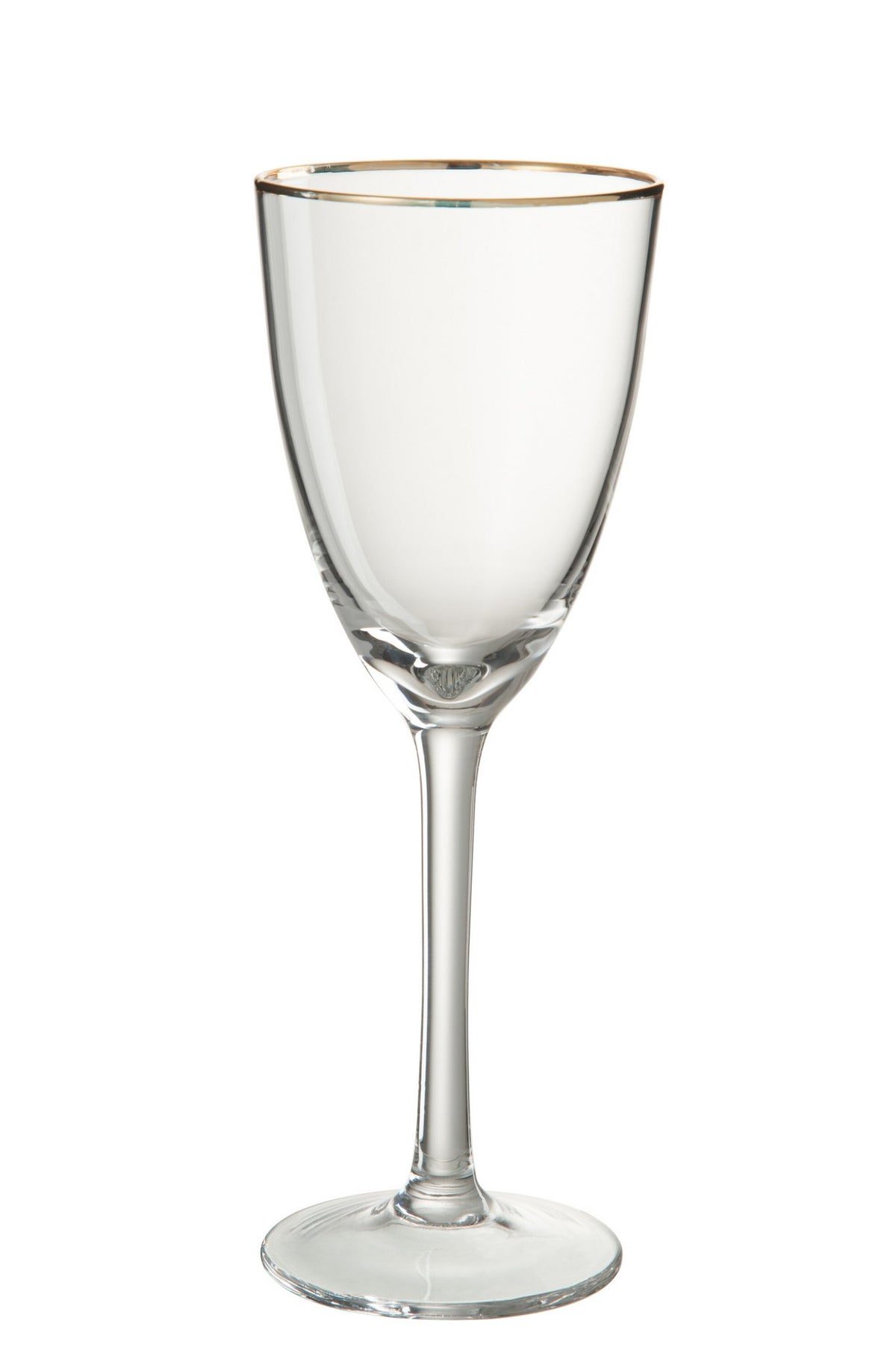 J-Line glas rode wijn Gouden Rand - glas - transparant/goud