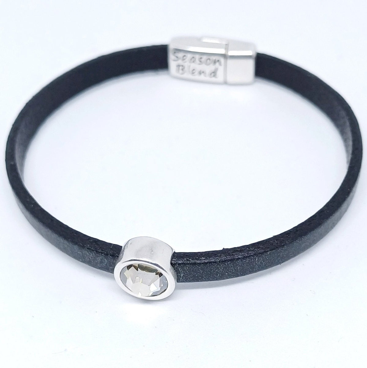 Timeless leren armband antiek verzilverd grijstinten