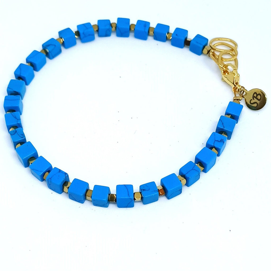 Baixa armband edelsteen roestvrij staal verguld