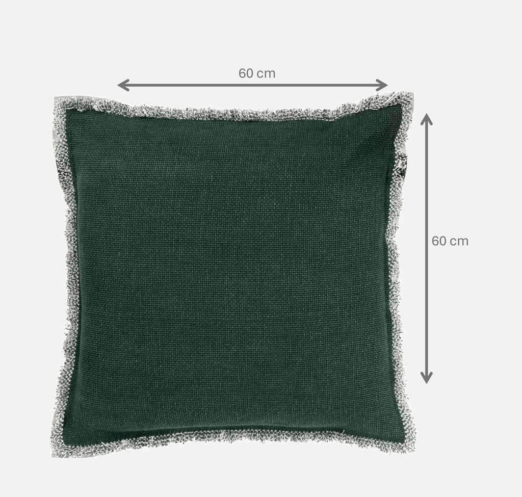 Dutch Decor Burto - Kussen gewassen katoen 60x60 cm Mountain View - groen