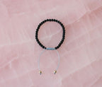 Dames armband Onyx 4 mm hartjes