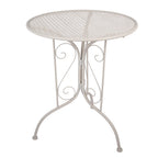 Bistroset Bistrotafel Bistrostoel 3-delig Ø 60x70 / 39x39x94 cm Wit Metaal