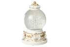 J-Line decoratie Waterbol Paarden - plastiek - wit/goud